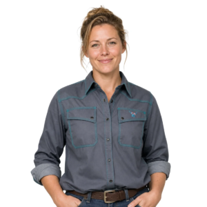 WeldaBeast Flame Resistant Shirt (Gray Women’s Shirt)