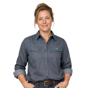 WeldaBeast Flame Resistant Shirt (Gray Women’s Shirt)